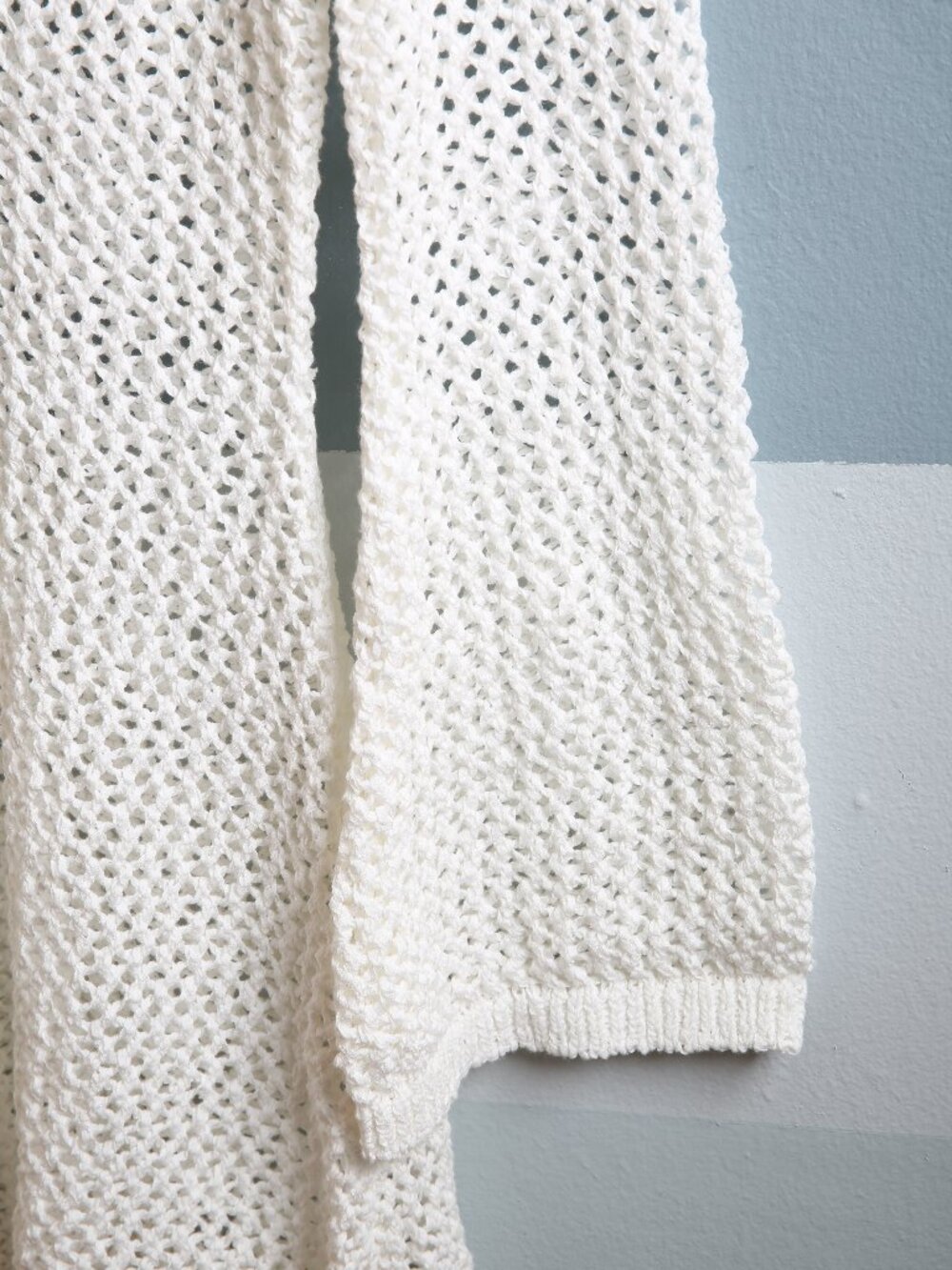 NEW MONDAY SWIMWEAR Montego Mini Dress Optic White Petit Crochet Cover-up - Picture 8 of 15